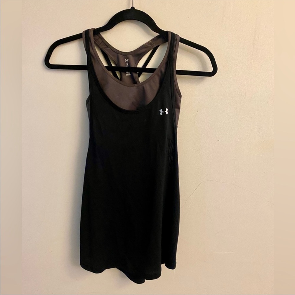 Under Armour Women's Black and Gray Tank Top